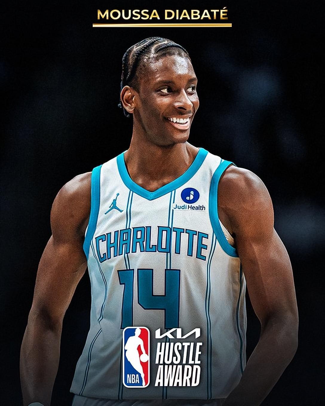 天天盈球即时比分直播-NBA官方：黄蜂内线迪亚巴特荣膺拼搏奖 击败追梦哈特等对手